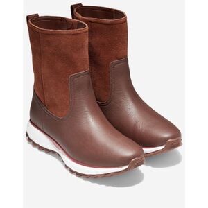 Cole Haan ZEROGRAND XC Pull-On Boot Harvest Brown Waterproof Leather 8B
